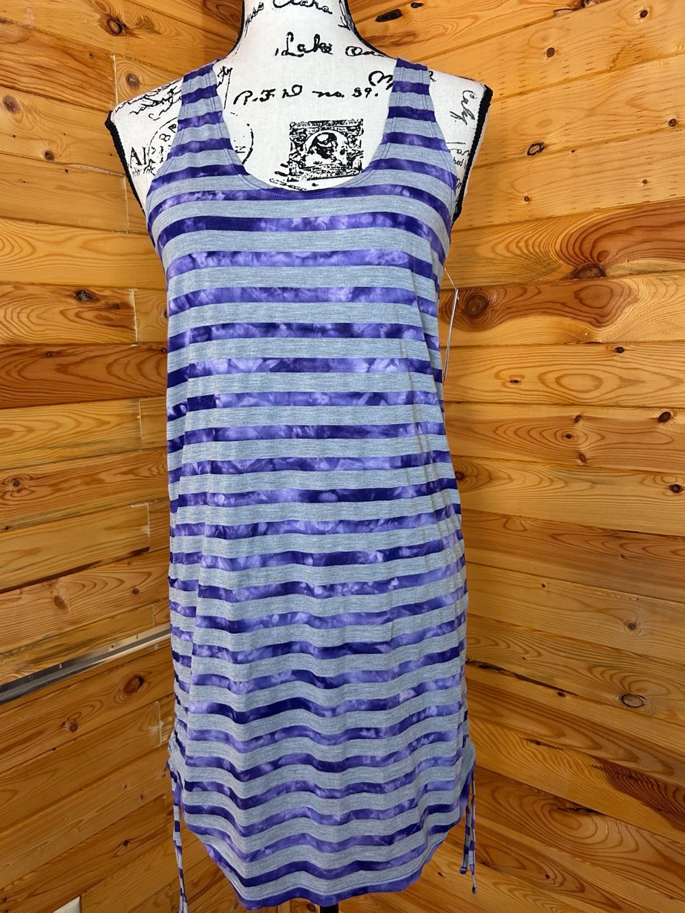 Speedo Purple Striped Tank Dress